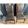Image 1 : 2 x Leather-Style Wooden Banquet Chairs