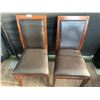 Image 1 : 2 x Leather-Style Wooden Banquet Chairs