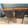 Image 4 : 2 x Leather-Style Wooden Banquet Chairs