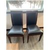Image 1 : 2 x Leather-Style Wooden Banquet Chairs