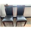 Image 1 : 2 x Leather-Style Wooden Banquet Chairs