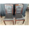 Image 1 : 2 x Leather-Style Wooden Banquet Chairs