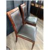 Image 2 : 2 x Leather-Style Wooden Banquet Chairs