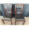 Image 1 : 2 x Leather-Style Wooden Banquet Chairs
