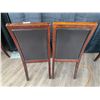 Image 4 : 2 x Leather-Style Wooden Banquet Chairs