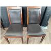 Image 1 : 2 x Leather-Style Wooden Banquet Chairs