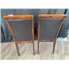 Image 4 : 2 x Leather-Style Wooden Banquet Chairs