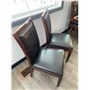 Image 2 : 2 x Leather-Style Wooden Banquet Chairs