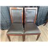 Image 1 : 2 x Leather-Style Wooden Banquet Chairs