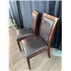 Image 3 : 2 x Leather-Style Wooden Banquet Chairs