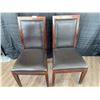 Image 1 : 2 x Leather-Style Wooden Banquet Chairs