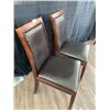 Image 2 : 2 x Leather-Style Wooden Banquet Chairs
