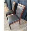 Image 3 : 2 x Leather-Style Wooden Banquet Chairs