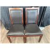 Image 1 : 2 x Leather-Style Wooden Banquet Chairs