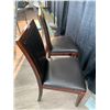 Image 4 : 2 x Leather-Style Wooden Banquet Chairs