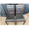 Image 1 : 2 x Leather-Style Wooden Banquet Chairs