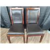 Image 1 : 2 x Leather-Style Wooden Banquet Chairs