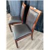 Image 2 : 2 x Leather-Style Wooden Banquet Chairs
