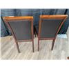 Image 4 : 2 x Leather-Style Wooden Banquet Chairs