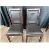 Image 1 : 2 x Leather-Style Wooden Banquet Chairs