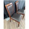 Image 2 : 2 x Leather-Style Wooden Banquet Chairs