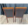 Image 4 : 2 x Leather-Style Wooden Banquet Chairs