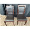 Image 1 : 2 x Leather-Style Wooden Banquet Chairs