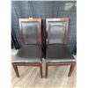 Image 1 : 2 x Leather-Style Wooden Banquet Chairs