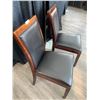 Image 3 : 2 x Leather-Style Wooden Banquet Chairs