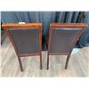 Image 4 : 2 x Leather-Style Wooden Banquet Chairs