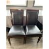 Image 1 : 2 x Leather-Style Wooden Banquet Chairs