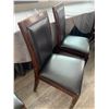 Image 2 : 2 x Leather-Style Wooden Banquet Chairs