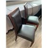 Image 3 : 2 x Leather-Style Wooden Banquet Chairs