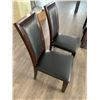 Image 2 : 2 x Leather-Style High-Backed Wooden Banquet Chairs