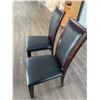 Image 3 : 2 x Leather-Style High-Backed Wooden Banquet Chairs