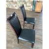 Image 2 : 2 x Leather-Style High-Backed Wooden Banquet Chairs
