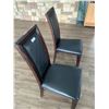 Image 3 : 2 x Leather-Style High-Backed Wooden Banquet Chairs