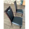 Image 2 : 2 x Leather-Style High-Backed Wooden Banquet Chairs