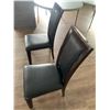 Image 3 : 2 x Leather-Style High-Backed Wooden Banquet Chairs