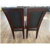 Image 4 : 2 x Leather-Style High-Backed Wooden Banquet Chairs