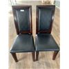 Image 1 : 2 x Leather-Style High-Backed Wooden Banquet Chairs