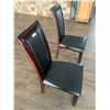Image 2 : 2 x Leather-Style High-Backed Wooden Banquet Chairs