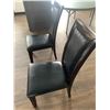 Image 3 : 2 x Leather-Style High-Backed Wooden Banquet Chairs