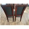 Image 4 : 2 x Leather-Style High-Backed Wooden Banquet Chairs