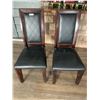 Image 1 : 2 x Leather-Style High-Backed Wooden Banquet Chairs