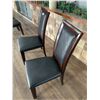 Image 3 : 2 x Leather-Style High-Backed Wooden Banquet Chairs