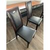 Image 3 : 2 x Leather-Style High-Backed Wooden Banquet Chairs