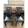 Image 1 : 2 x Leather-Style High-Backed Wooden Banquet Chairs