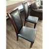 Image 2 : 2 x Leather-Style High-Backed Wooden Banquet Chairs