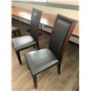 Image 3 : 2 x Leather-Style High-Backed Wooden Banquet Chairs